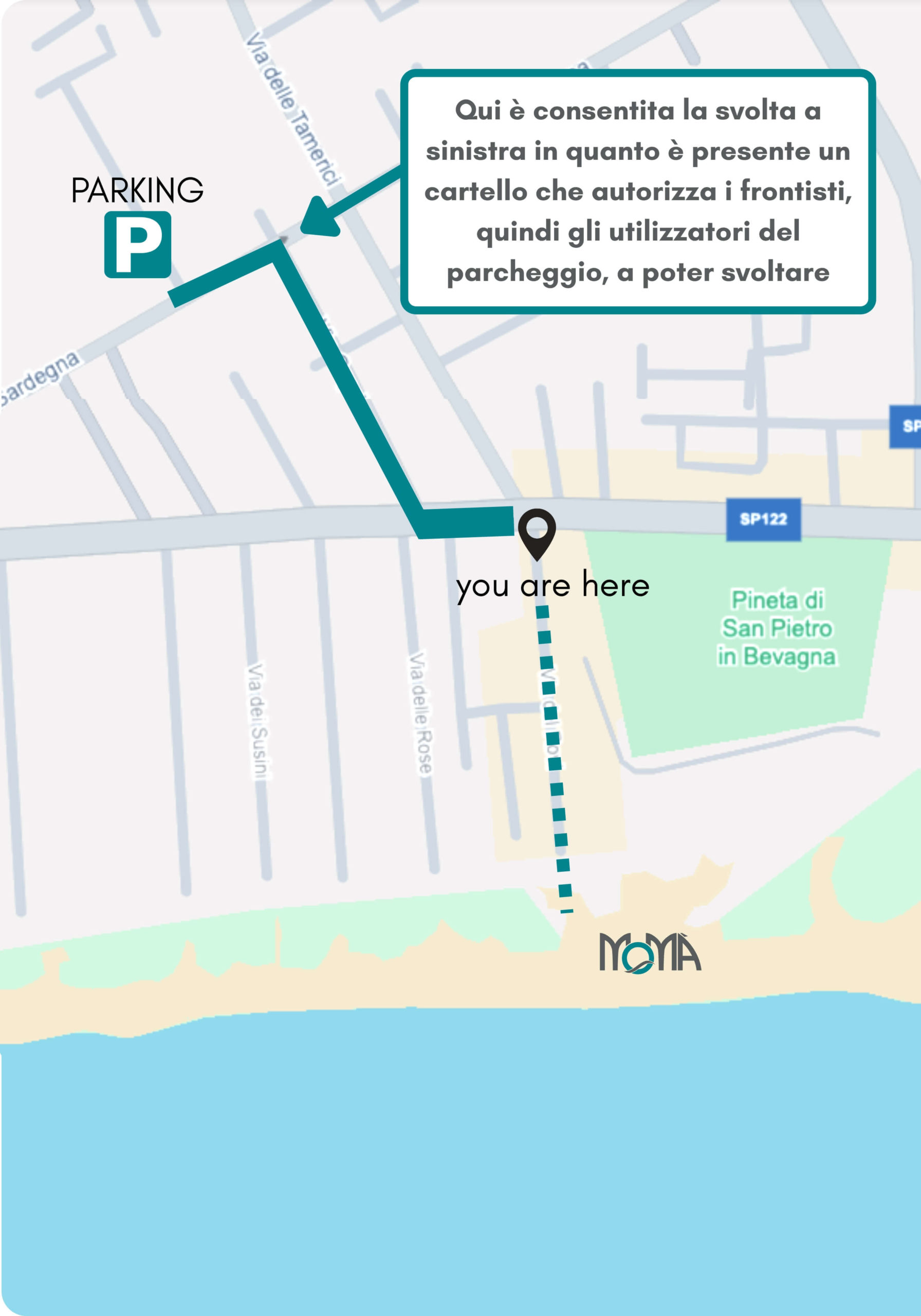 parcheggio moma exclusive beach